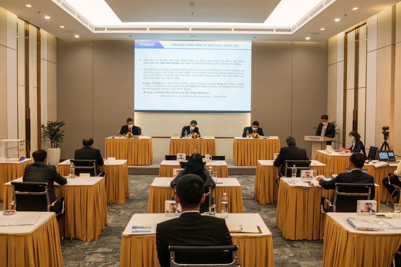 Đại hội đồng cổ đông thường niên 2021 của HAGL Agrico được tổ chức trực tuyến dưới sự điều hành của Thaco.