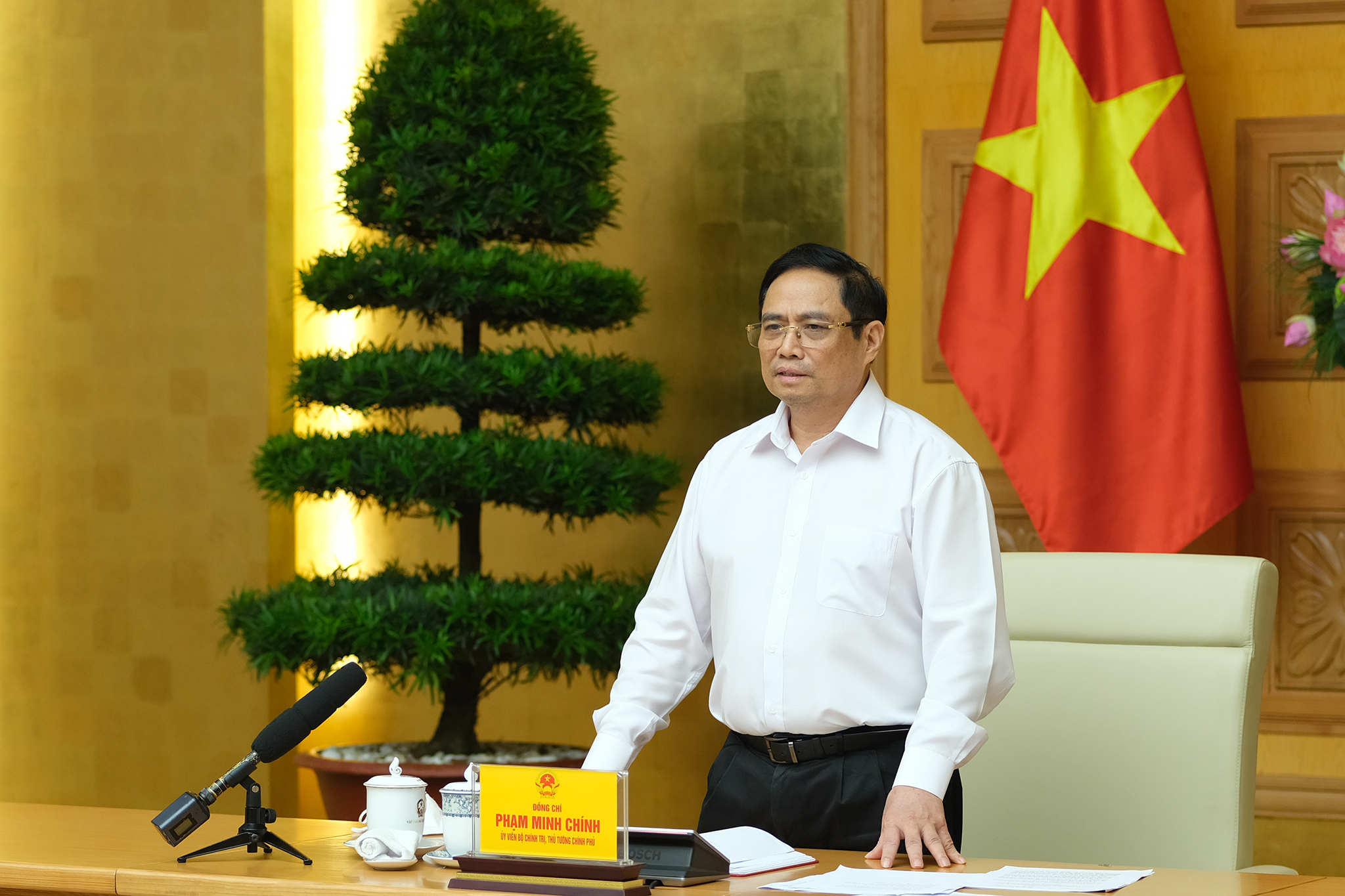 Thủ tướng Chính phủ Phạm Minh Chính tại buổi làm việc - Ảnh: VGP