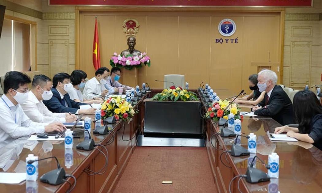 Quang cảnh buổi tiếp Đại sứ.