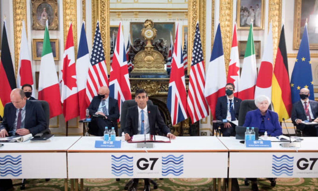 Các quan chức tài chính G7 trong hội nghị ở London, Anh hôm 4/6 - Ảnh: Getty/CNBC.
