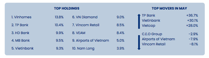 Top 10 cổ phiếu nắm giữ lớn nhất của PYN Elite Fund.