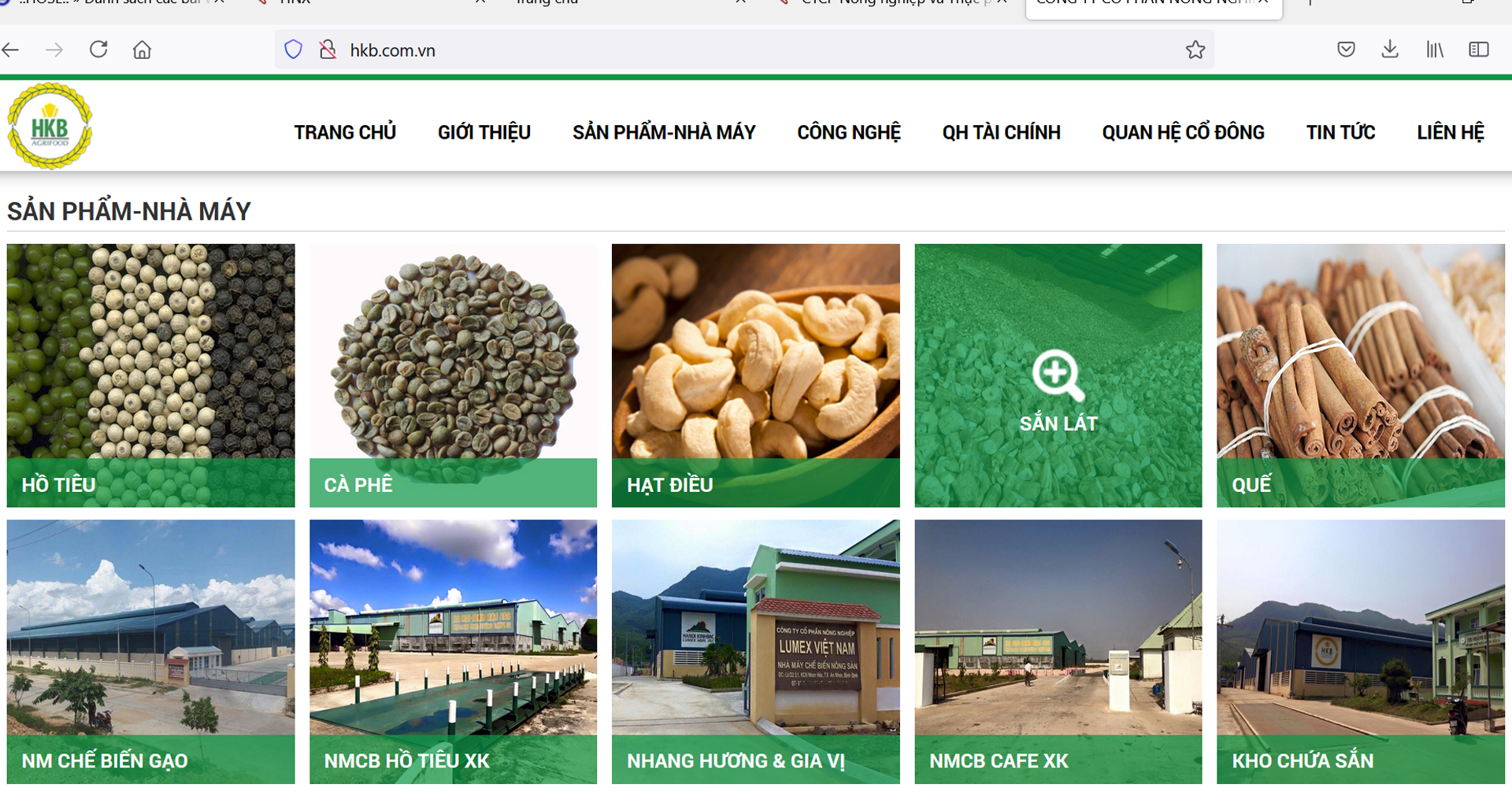 Sản phẩm của công ty.