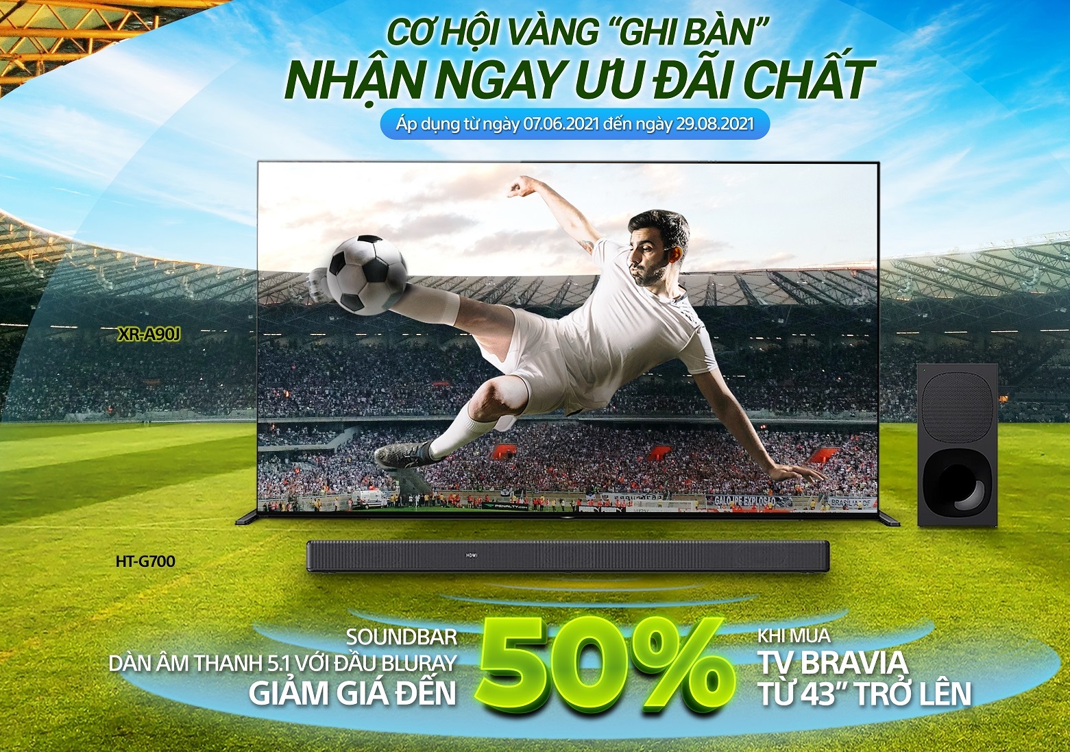 Nhiều mặt hàng tivi cao cấp giảm giá sâu lên đến 50%.