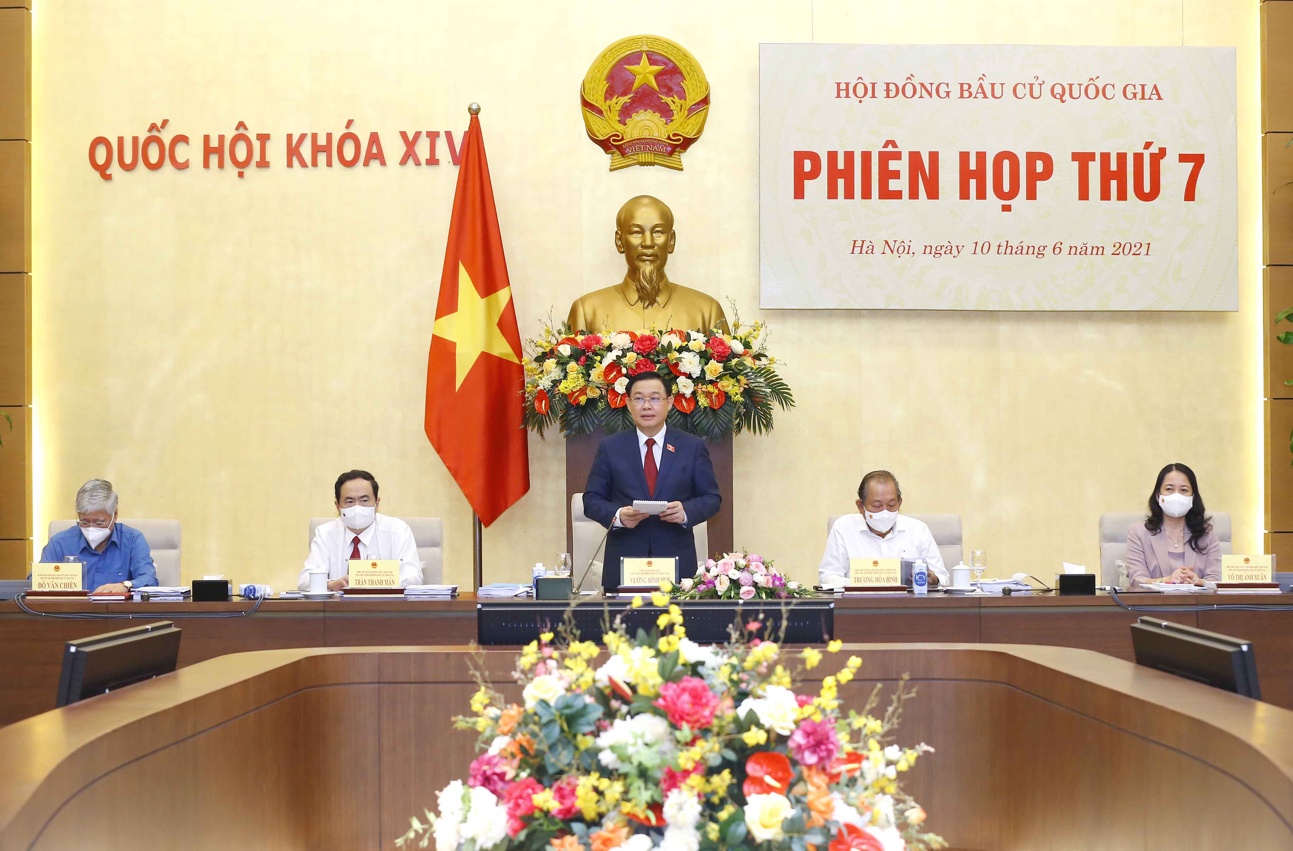 Phiên họp thứ 7 Hội đồng Bầu cử quốc gia - Ảnh: VGP/Lê Sơn