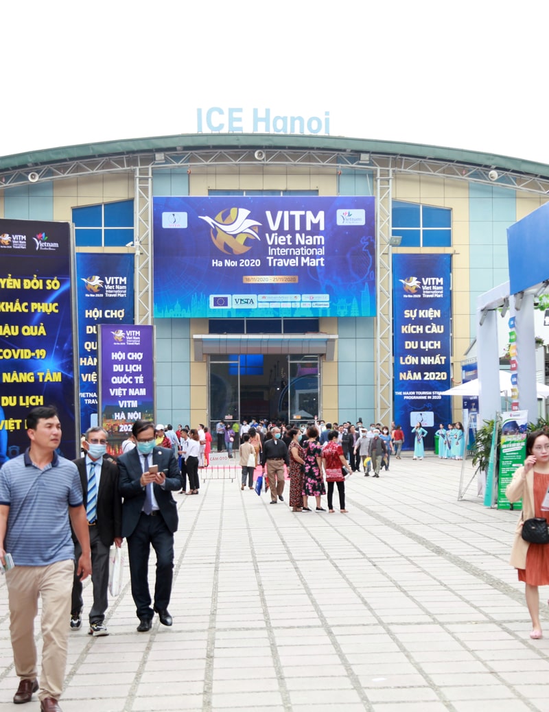 VITM 2020 đ&atilde; thu h&uacute;t đ&ocirc;ng đảo kh&aacute;ch tham quan, d&ugrave; cũng được tổ chức trong bối cảnh kh&oacute; khăn v&igrave; dịch bệnh Covid-19.