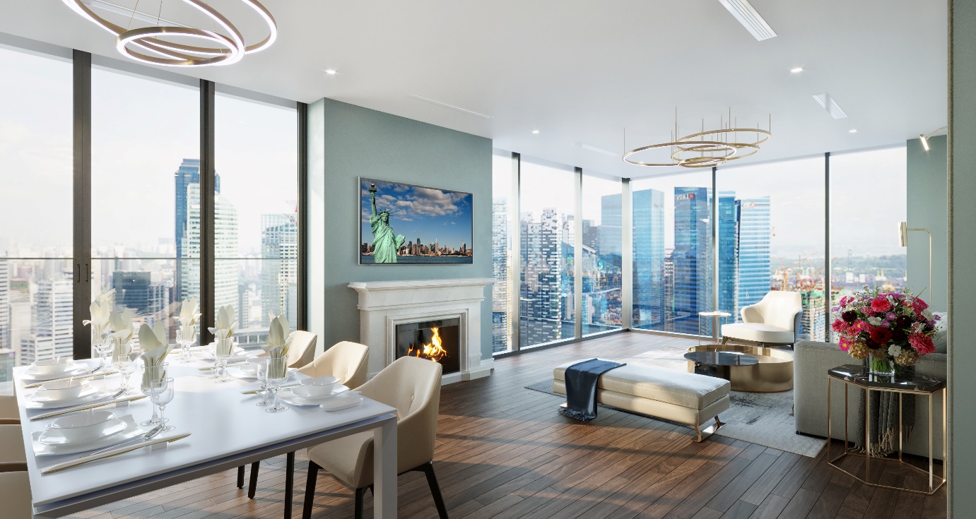 Căn hộ k&iacute;nh tr&agrave;n phong c&aacute;ch Mỹ tại Dự &aacute;n The Nine.