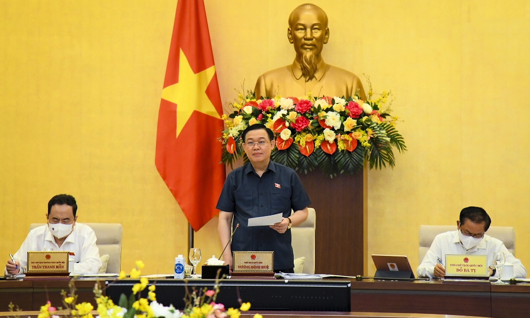 Chủ tịch Quốc hội Vương Đình Huệ phát biểu khai mạc - Ảnh: Quochoi.vn