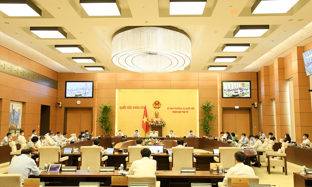 Toàn cảnh phiên họp thứ 57 của Ủy ban Thường vụ Quốc hội - Ảnh: Quochoi.vn