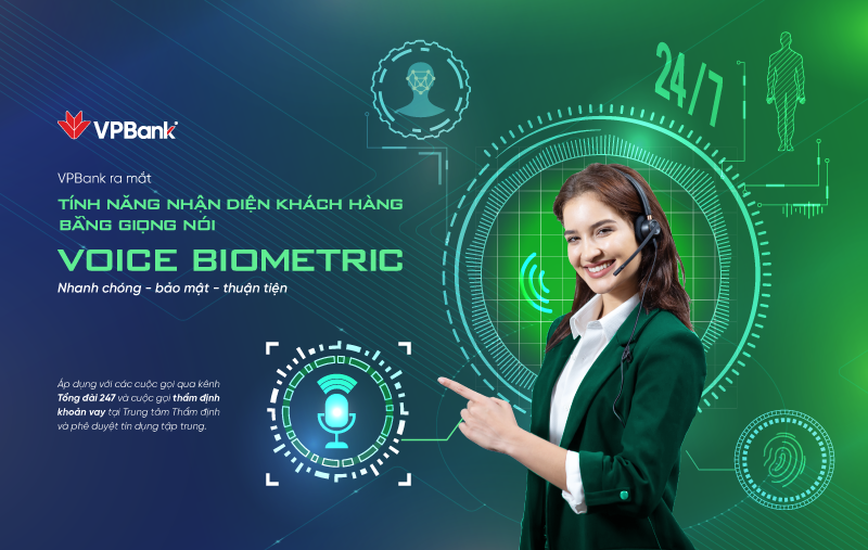Voice Biometrics VPBank: Nhanh chóng - Bảo mật - Thuận tiện.