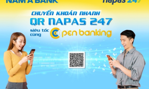 Nam A Bank tiên phong chuyển khoản nhanh Napas 247 bằng mã QR