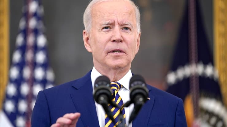 Tổng thống Mỹ Joe Biden trong cuộc họp báo ở Nhà Trắng ngày 18/6 - Ảnh: AP/CNBC.