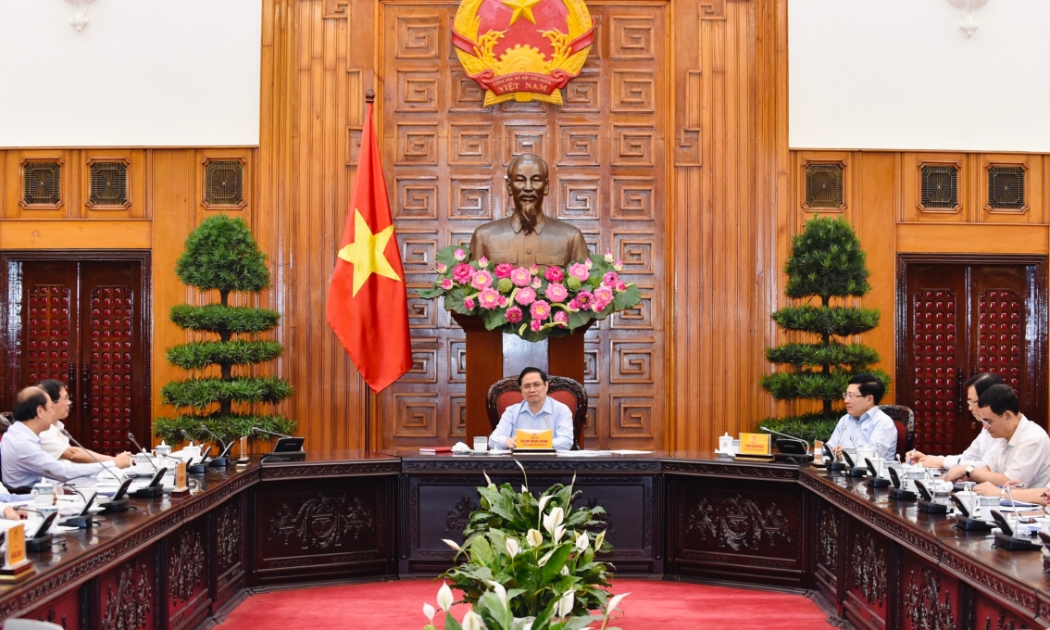 Thủ tướng Phạm Minh Chính tại buổi làm việc với Bộ Ngoại giao - Ảnh: VGP