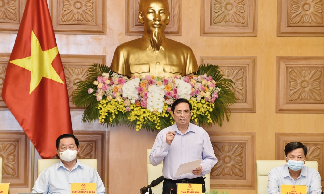 Thủ tướng Chính phủ Phạm Minh Chính phát biểu tại cuộc gặp mặt các cơ quan báo chí ngày 20/6 - Ảnh: VGP.