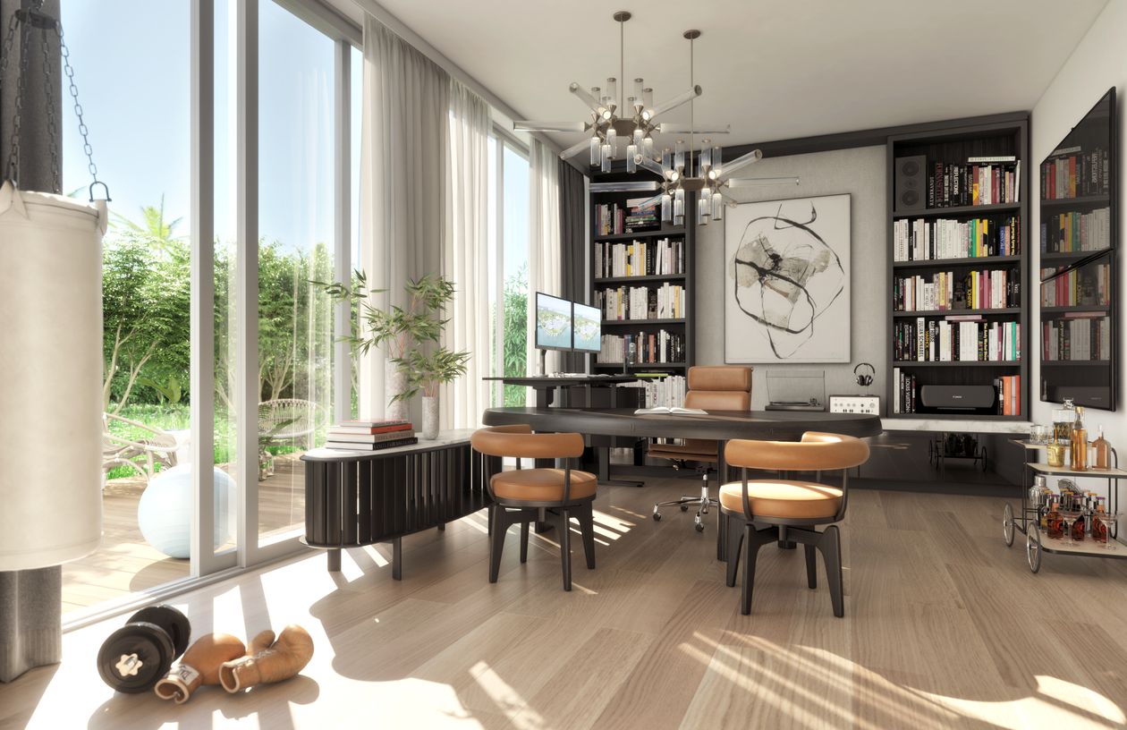 Kh&ocirc;ng gian văn ph&ograve;ng c&aacute; nh&acirc;n tại dự &aacute;n The Ritz-Carlton Residences, Miami Beach. Ảnh: Lionheart Capital.