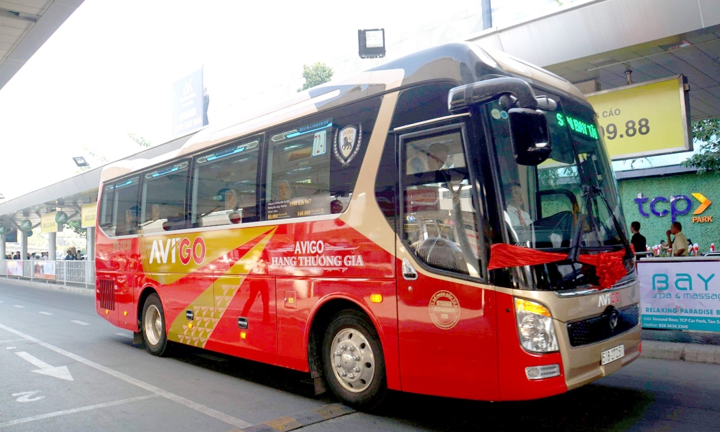 Xe buýt hoạt động tuyến Sân bay Tân Sơn Nhất - Vũng Tàu