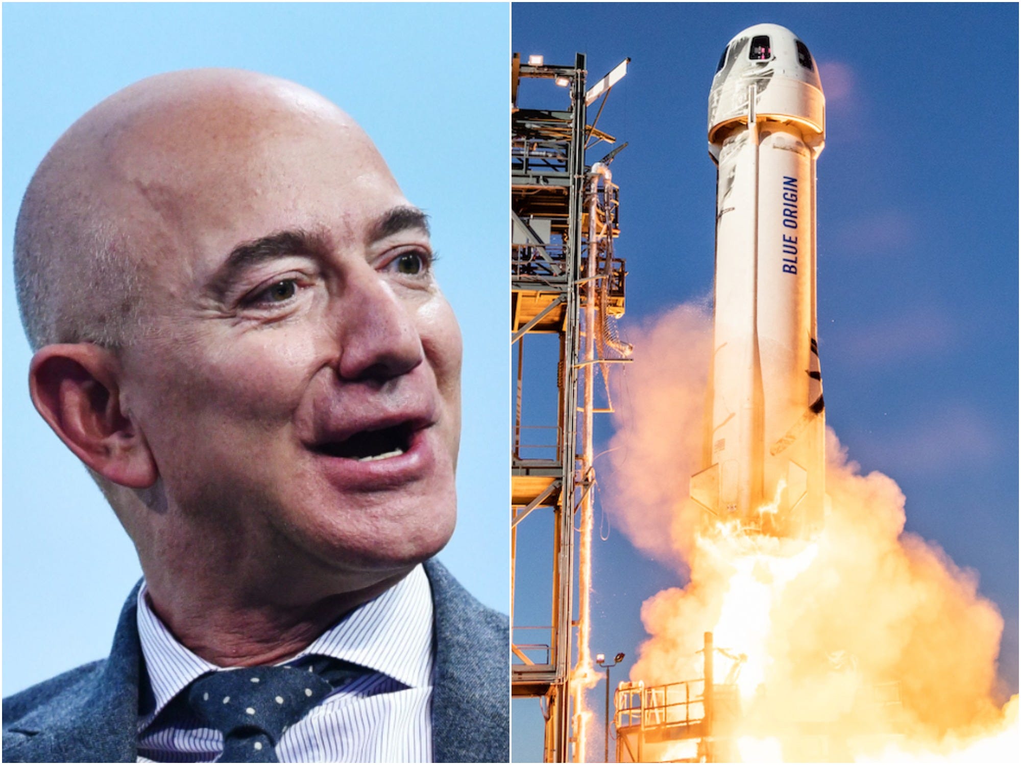 Tỷ phú Jeff Bezos là người sáng lập công ty Blue Origin - Ảnh: BI