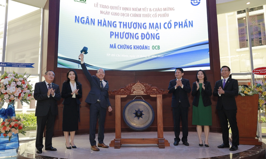 OCB thực hiện niêm yết trên HoSE vào ngày 28/1/2021.
