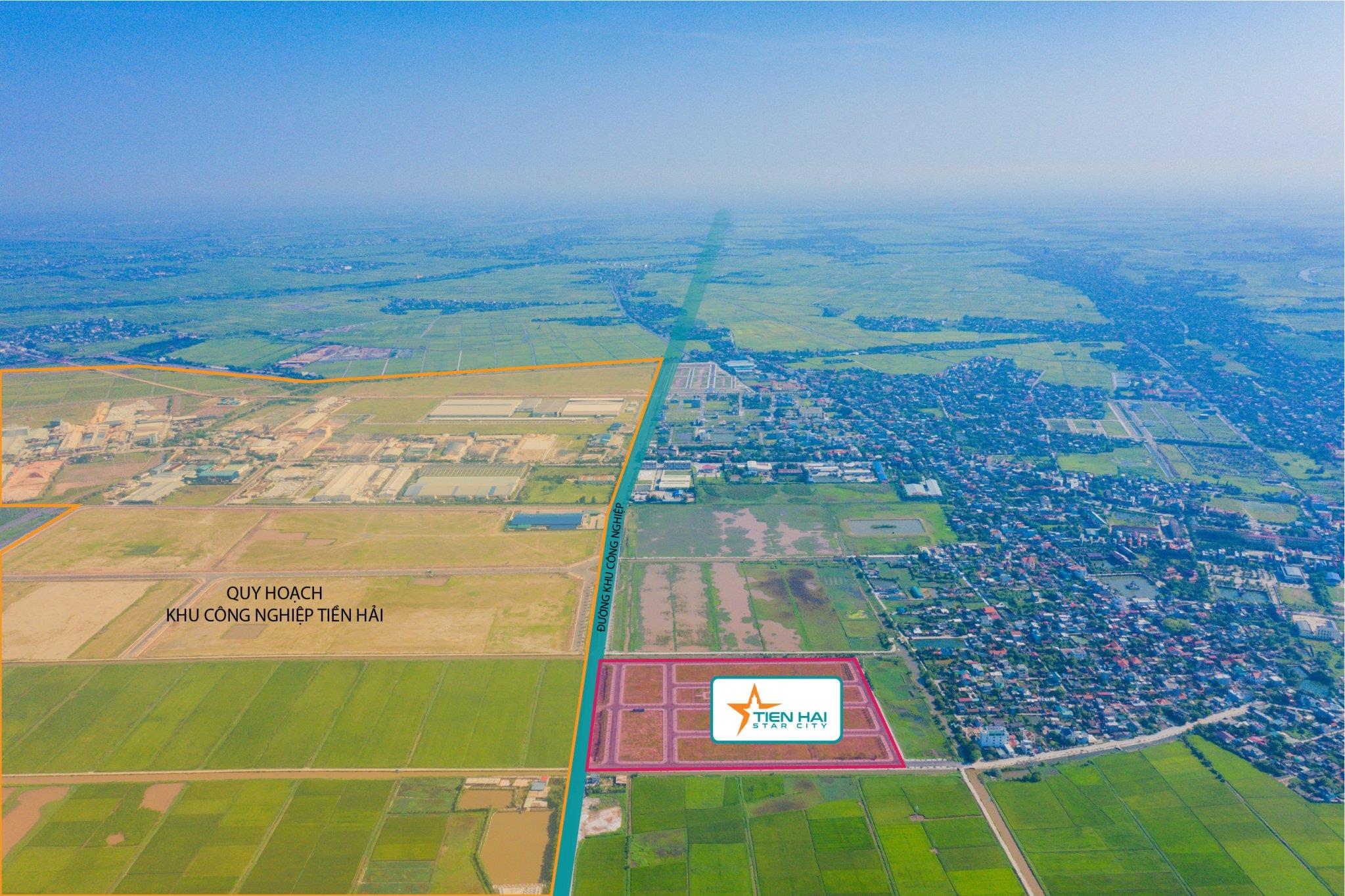 Tiền Hải Star City nằm đối diện khu công nghiệp Tiền Hải mở rộng đang được quy hoạch xây dựng.