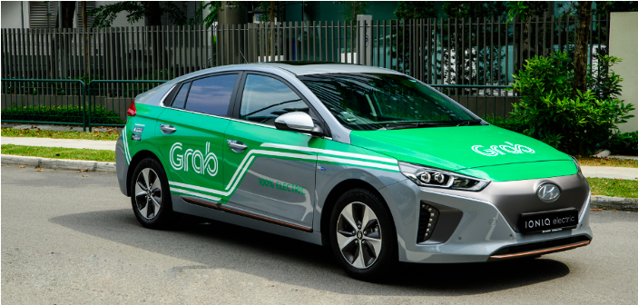 Theo số liệu từ Grab, 31% số xe của họ hiện có trong dịch vụ gọi xe ở Singapore là xe điện hoặc xe xe kết hợp xăng và điện. 