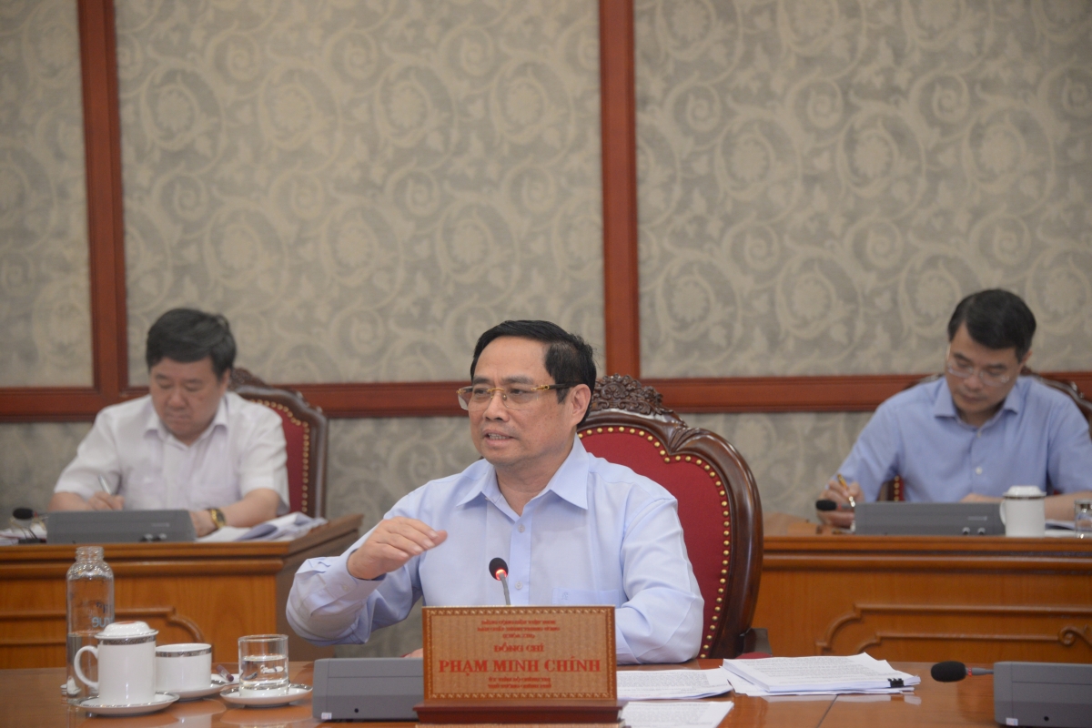 Thủ tướng Phạm Minh Chính tại phiên họp - Ảnh: VGP