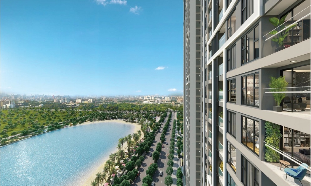 Masteri West Heights sở hữu tầm nhìn không giới hạn ra hồ điều hoà và công viên trung tâm.