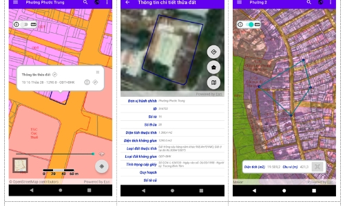 Quản lý, tra cứu thông tin đất đai trên điện thoại di động