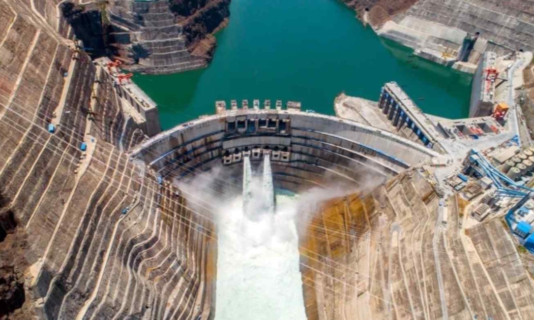 Đập thủy điện Bạch Hạc Than có tổng công suất lớn thứ hai thế giới - Ảnh: Công ty Tam Hiệp Trung Quốc