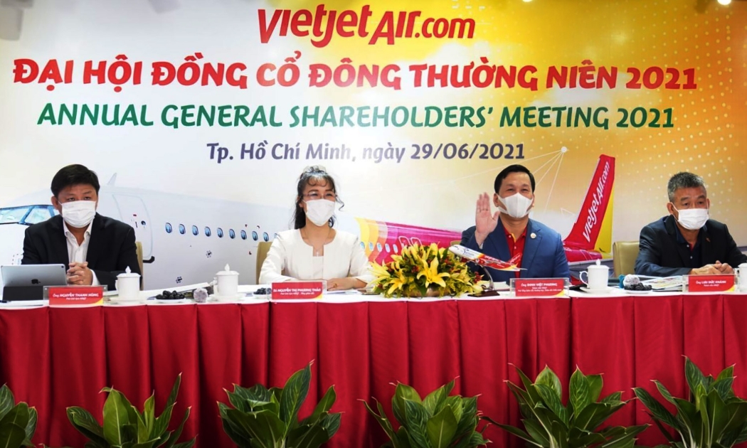 Đại hội cổ đông Công ty Cổ phần Hàng không Vietjet đã thông qua kế hoạch doanh thu hợp nhất năm 2021 tăng 20% so với năm 2020 (ảnh: Hữu Tài).