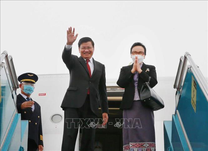 Tổng Bí thư, Chủ tịch nước Lào Thongloun Sisoulith kết thúc chuyến thăm hữu nghị chính thức Việt Nam - Ảnh: TTXVN