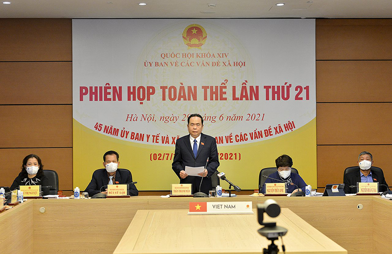 Phó Chủ tịch Thường trực Quốc hội Trần Thanh Mẫn phát biểu chỉ đạo tại phiên họp ngày 29/6 - Ảnh: Quochoi.vn