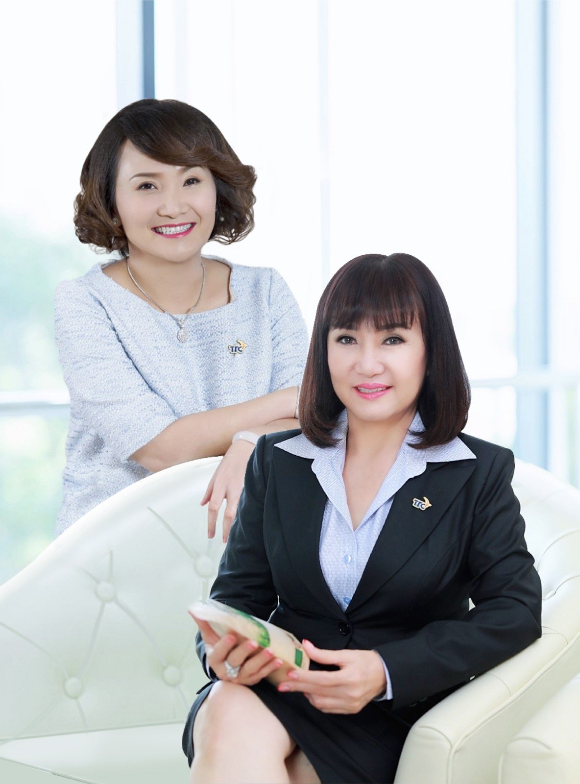 B&agrave; Huỳnh B&iacute;ch Ngọc, Ph&oacute; Chủ tịch Thường trực Tập đo&agrave;n TTC, Chủ tịch Hội đồng Quản trị SBT v&agrave; b&agrave; Đặng Huỳnh Ức My - Ph&oacute; Chủ tịch Hội đồng Quản trị SBT.