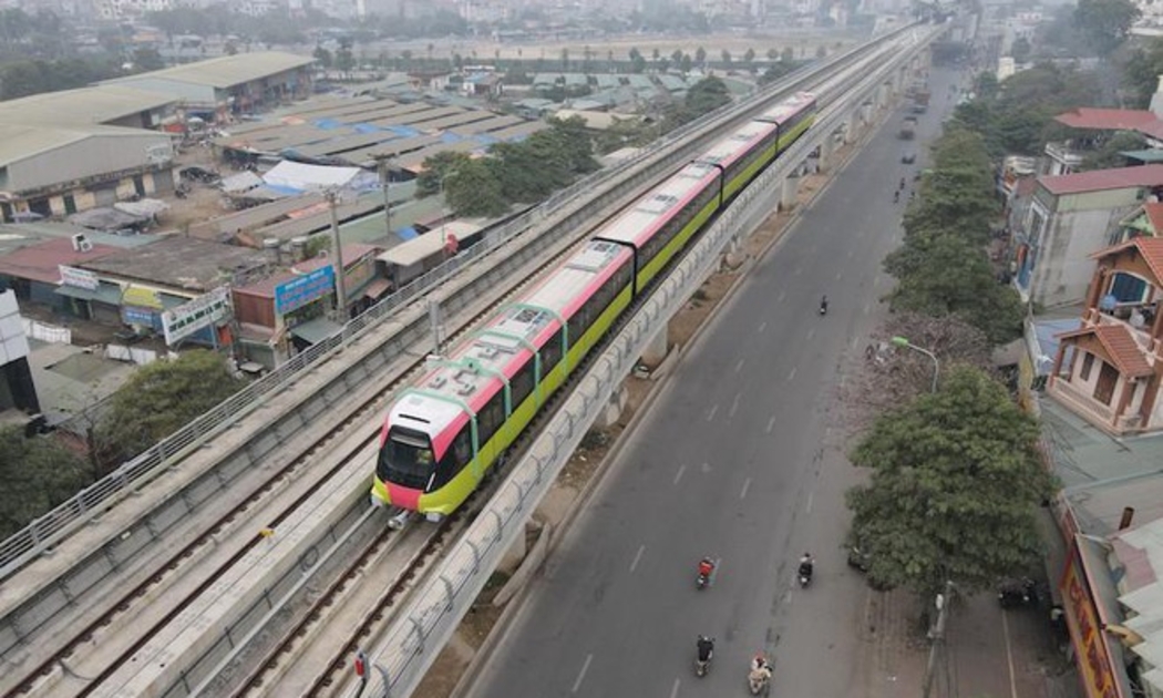 Đoàn tàu metro Nhổn - ga Hà Nội sẽ chạy thử nghiệm liên động đoạn trên cao.