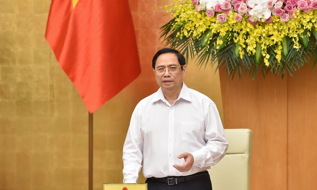 Thủ tướng Phạm Minh Chính tại phiên họp - Ảnh: VGP