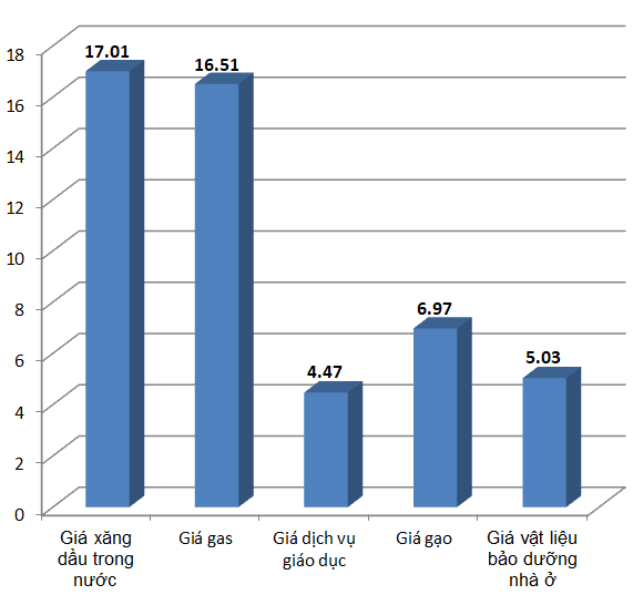 CPI b&igrave;nh qu&acirc;n 6 th&aacute;ng đầu năm 2021 tăng so với c&ugrave;ng kỳ do một số nguy&ecirc;n nh&acirc;n.Đơn vị:%. Nguồn: Tổng cục Thống k&ecirc;