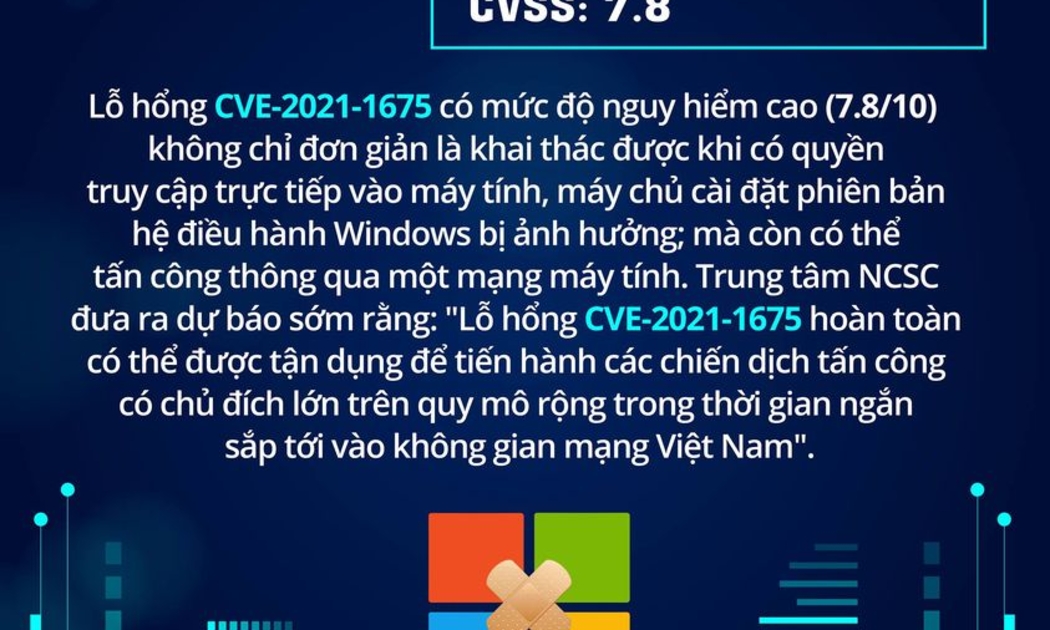 NCSC dự báo sớm lỗ hổng bảo mật trên Windows có thể bị lợi dụng để tấn công APT diện rộng.