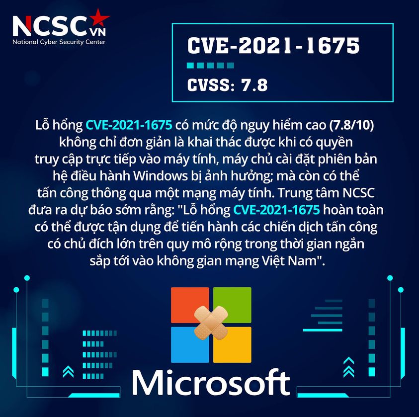 NCSC dự báo sớm lỗ hổng bảo mật trên Windows có thể bị lợi dụng để tấn công APT diện rộng.