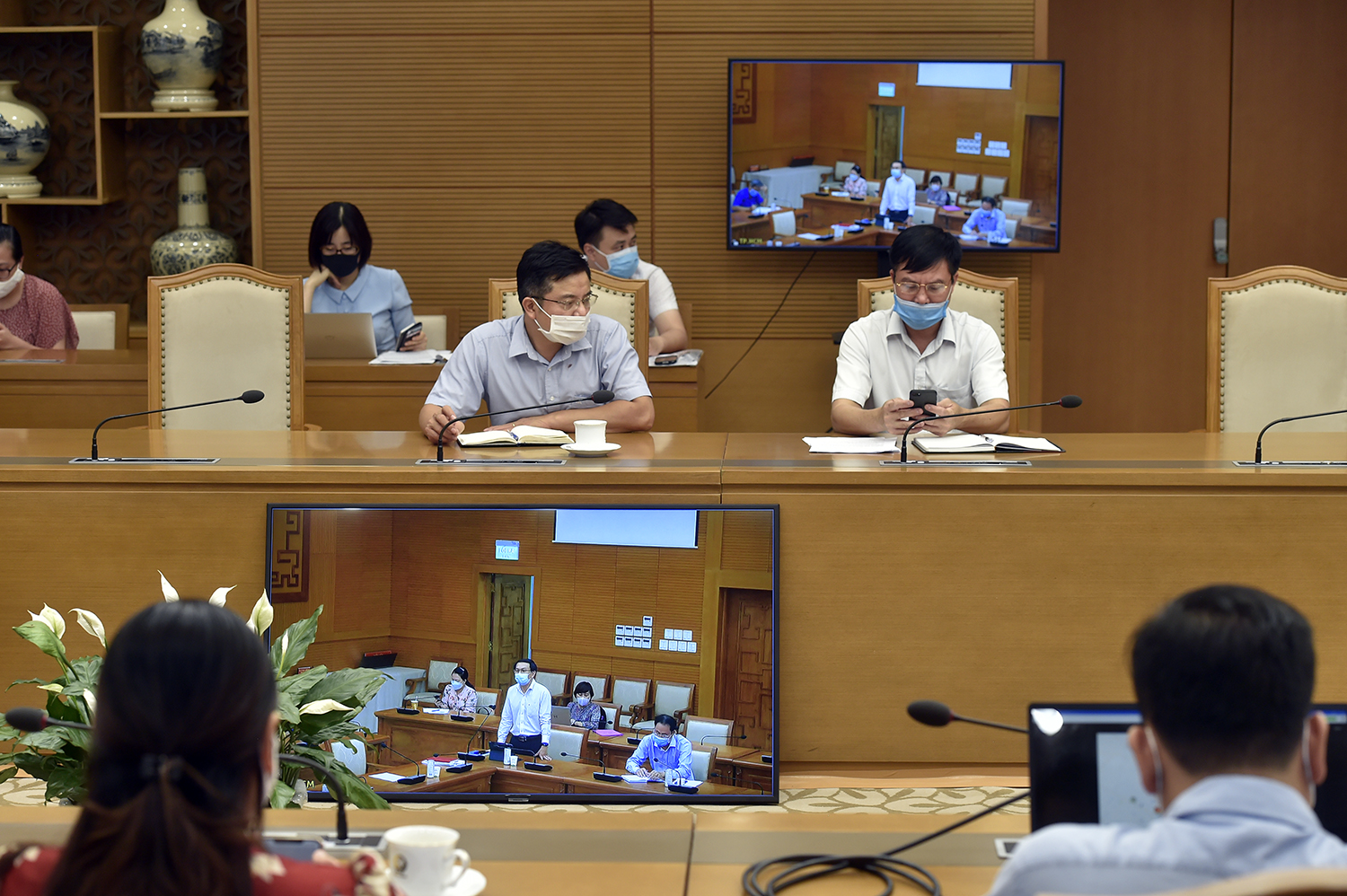 Đ&acirc;y l&agrave; buổi l&agrave;m việc thứ 3 của Ph&oacute; Thủ tướng Vũ Đức Đam với TP.HCM trong 2 ng&agrave;y 5-6/7. Ảnh - VGP.&nbsp;