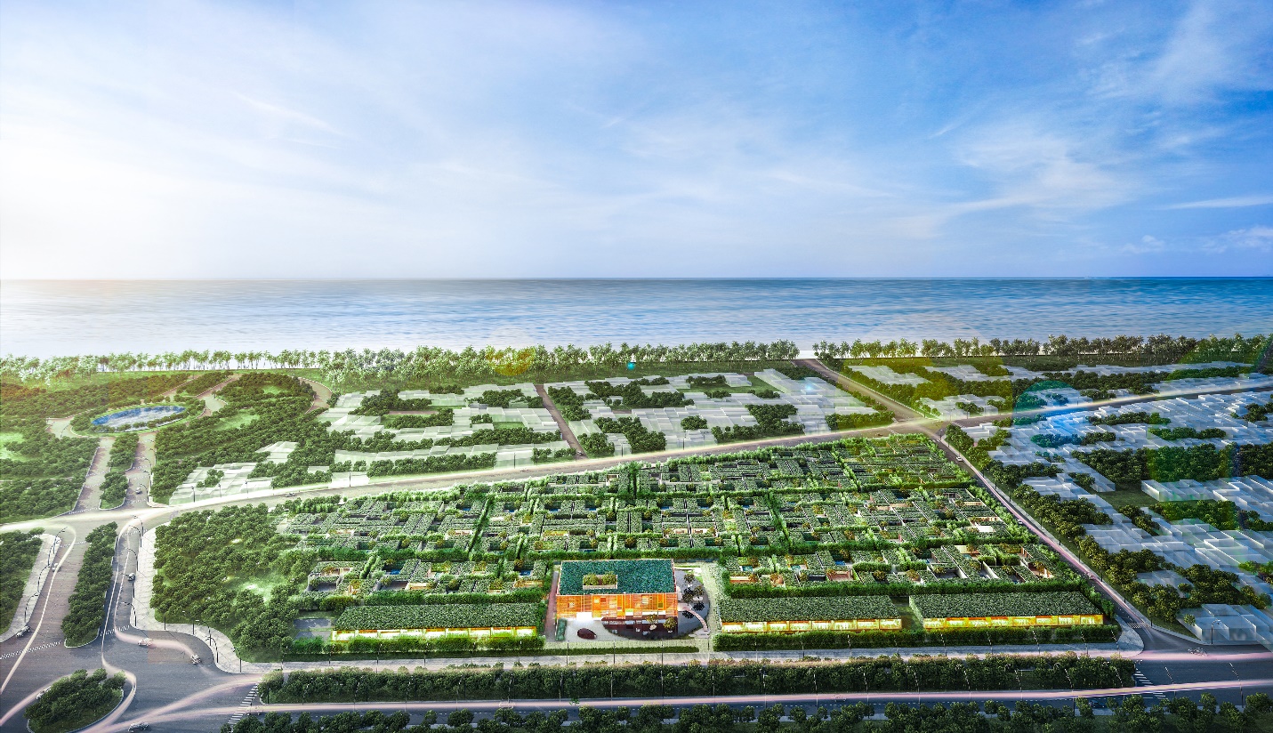 Phối cảnh dự án Wyndham Phú Quốc tựa như một khu vườn xanh tự nhiên giữa lòng đảo Ngọc Phú Quốc.