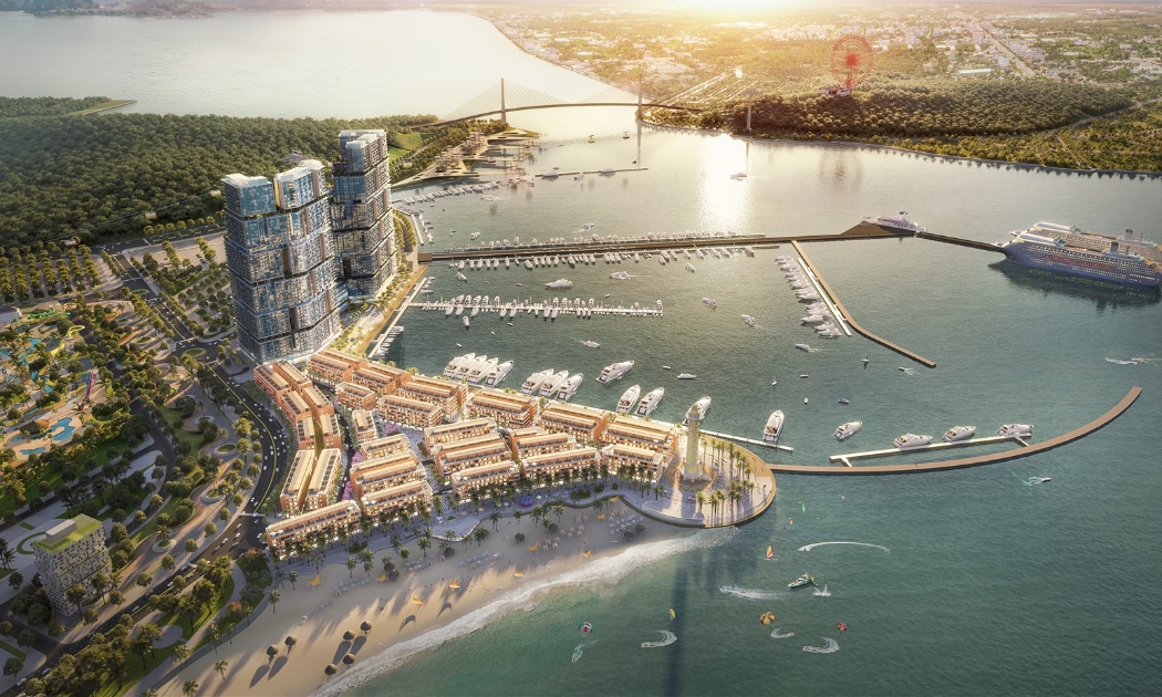Phối cảnh tòa tháp đôi Sun Marina.