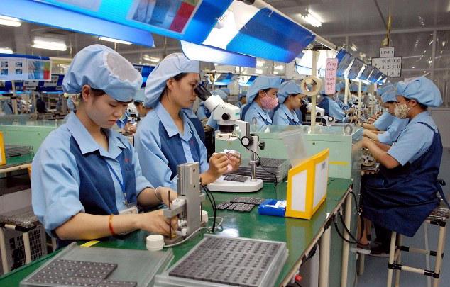 Workers at a State-owned enterprise.