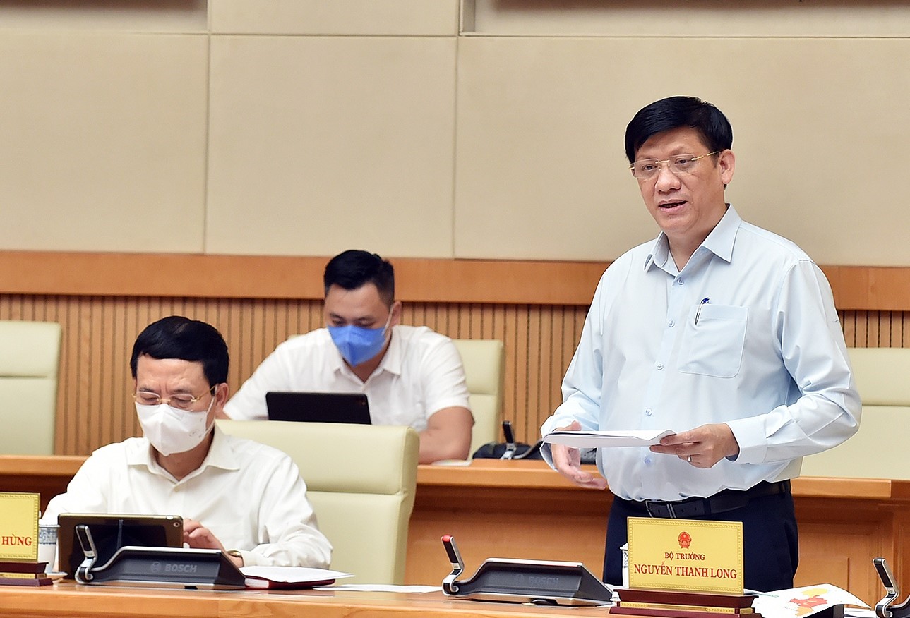 Bộ trưởng Nguyễn Thanh Long phát biểu tại cuộc họp.