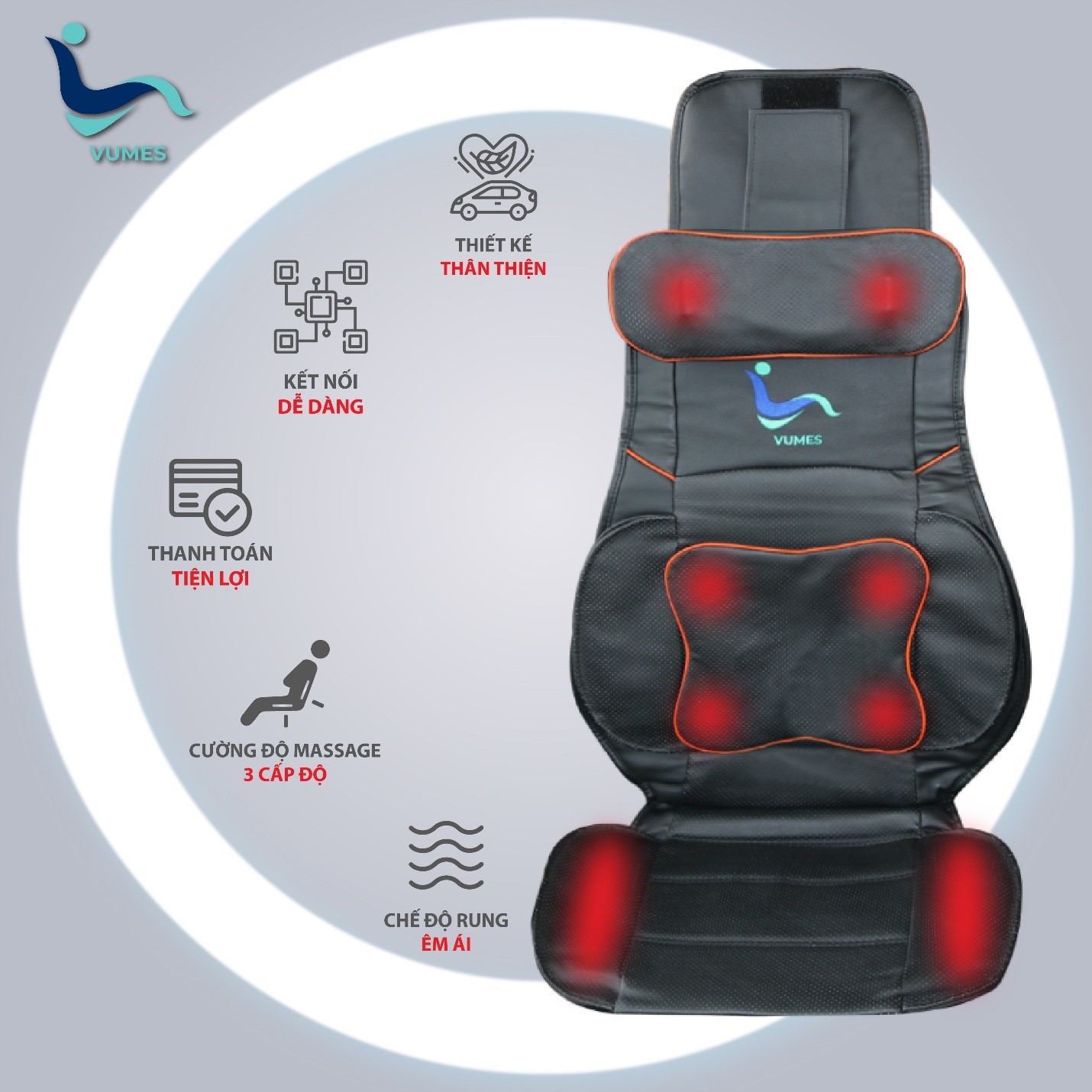 Thảm massage thông minh Vumes giúp tài xế có thêm thu nhập và khách hàng thư giãn.