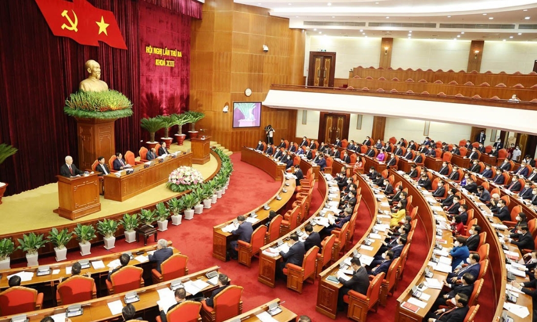 Hội nghị lần thứ ba Ban Chấp hành Trung ương Đảng khoá XIII đã diễn ra thành công tốt đẹp - Ảnh: TTXVN.