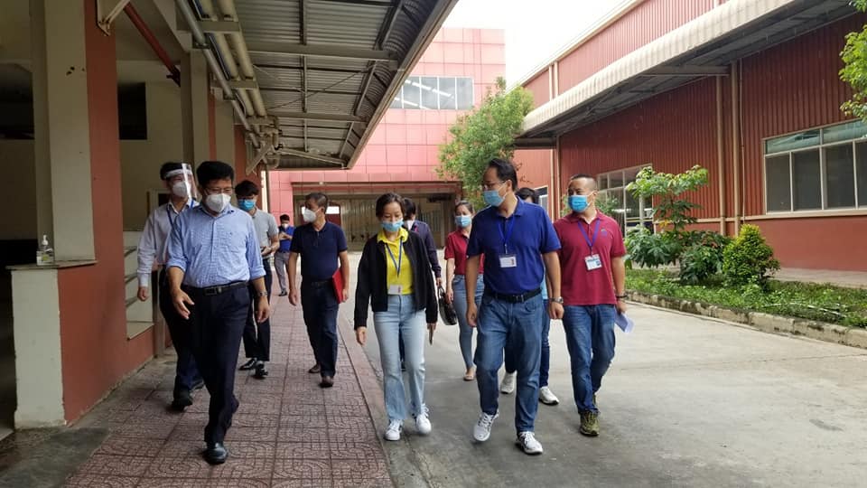 Đoàn kiểm tra Công ty TNHH Worldon Việt Nam, Khu công nghiệp Đông Nam, huyện Củ Chi.
