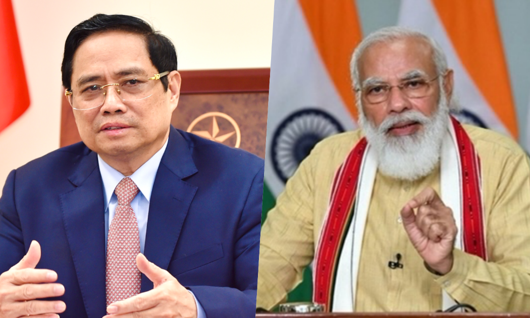 Thủ tướng Phạm Minh Chính (trái) và Thủ tướng Ấn Độ Narendra Modi - Ảnh: Bộ Ngoại giao