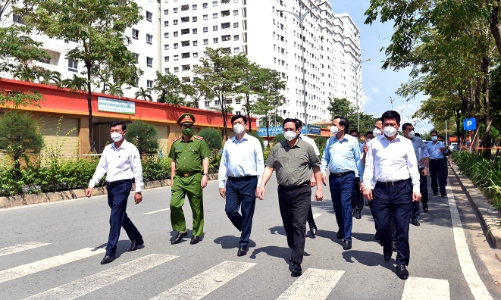 Thủ tướng kiểm tra công tác phòng chống Covid-19 tại TP.HCM