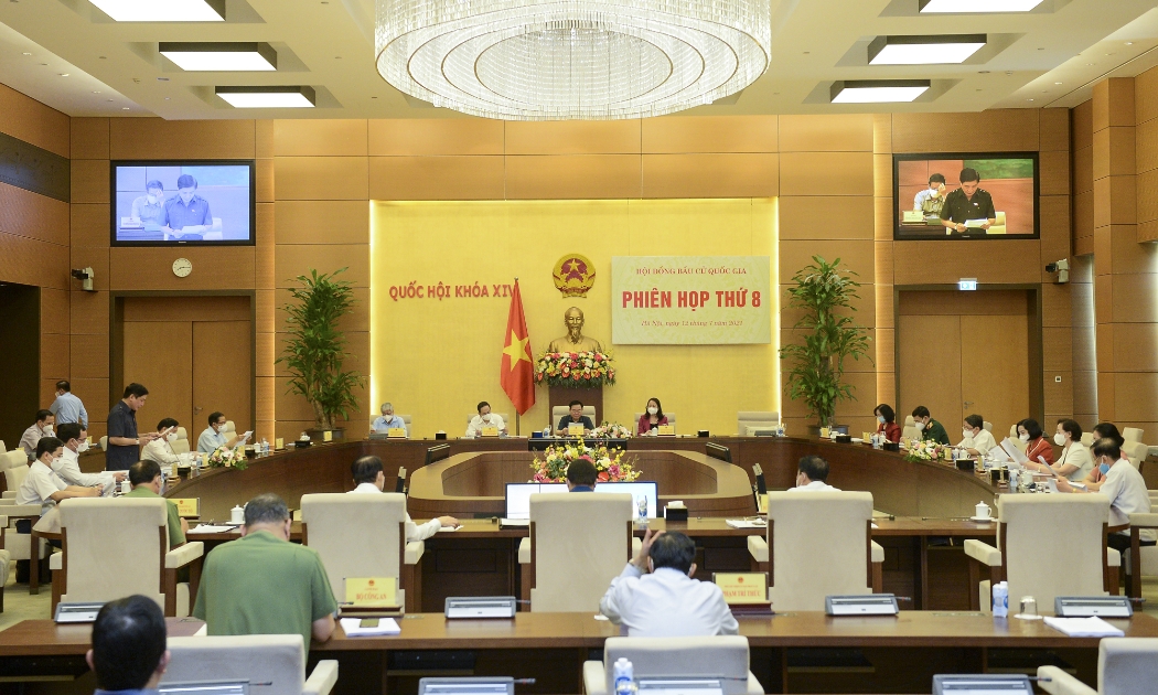 Phiên họp thứ 8 của Hội đồng Bầu cử Quốc gia - Ảnh: Quochoi.vn