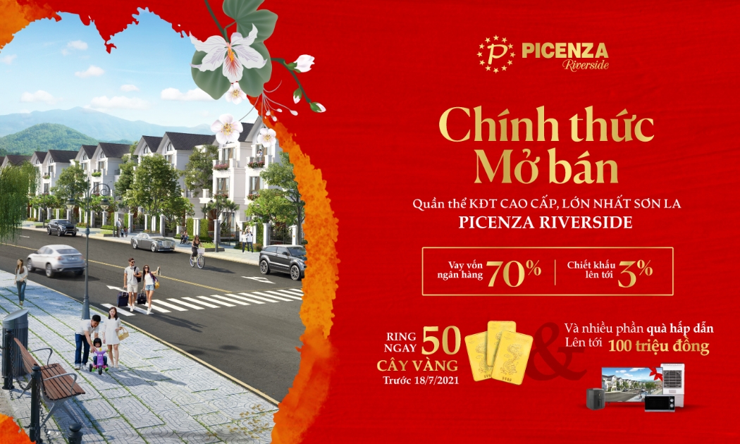 Picenza Riverside chính thức mở bán với hàng loạt những ưu đãi và phần quà hấp dẫn.