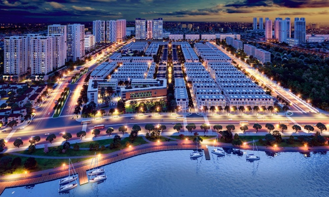 Toàn cảnh khu đô thị Louis City Hoàng Mai đậm chất Pháp bên hồ Yên Sở.