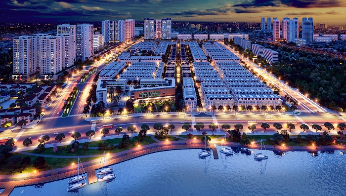 Toàn cảnh khu đô thị Louis City Hoàng Mai đậm chất Pháp bên hồ Yên Sở.